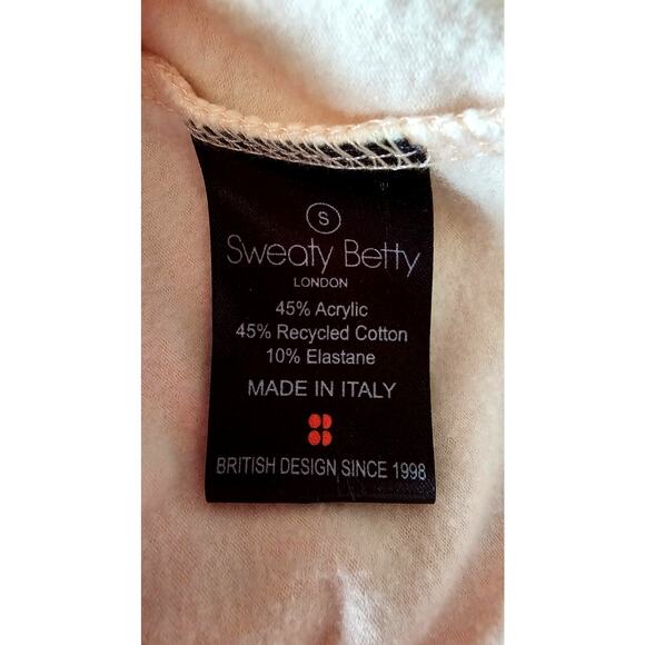 Sweaty Betty Cool Down Short Sleeve Luxe Hoody Liberty Pink Made in Italy - Picture 7 of 12